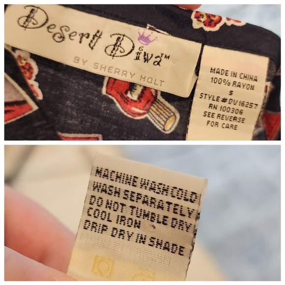 Desert Diva Sherry Holt Horse Ruffle Hem Maxi Skirt Blue Red Size Small Vintage - Picture 4 of 16